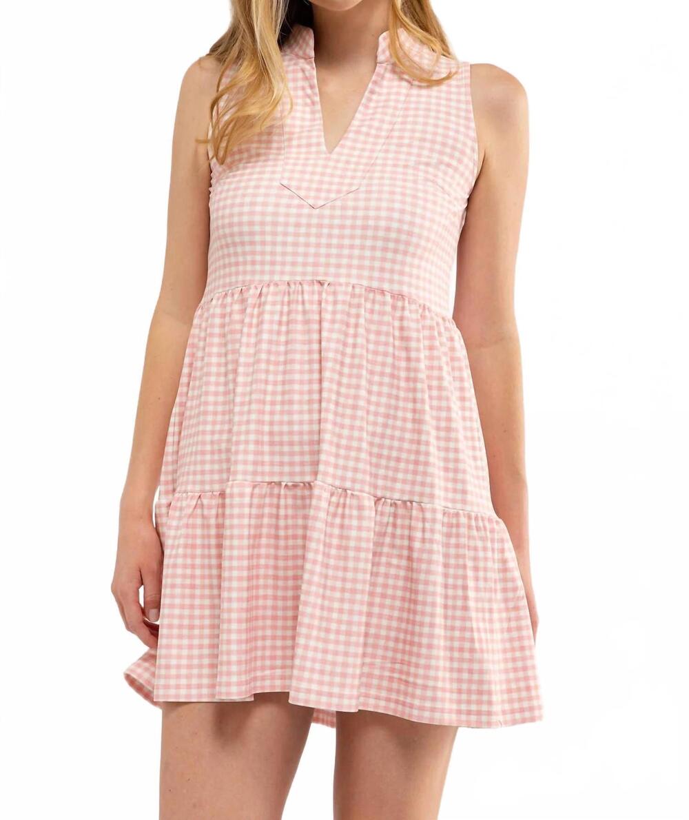 NEW SMITH & QUINN women's tatum dress in pink gingham
